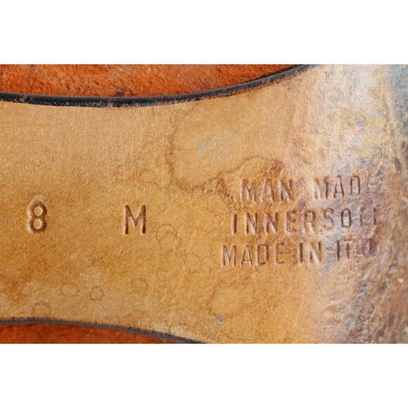 Lamica ITALY BRICK BROWN GENUINE LEATHER SUEDE MID ROUND TOE PUMP SHOES Sz 8M - Picture 8 of 11